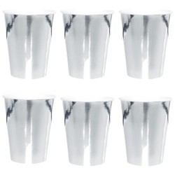 Zestaw naczyń jednorazowych srebrne kubeczki talerzyki 12 szt.