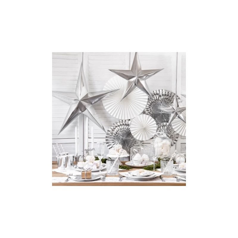 Talerzyki papierowe srebrne