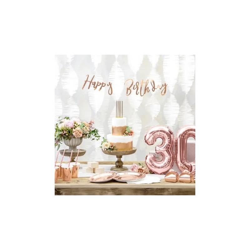 Kubeczki papierowe różowe złoto rose gold 6 szt.