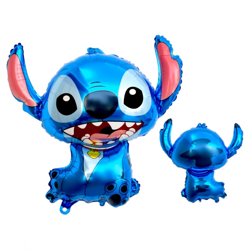 Zestaw balonów Stitch urodzinowych niebieska cyfra 100cm