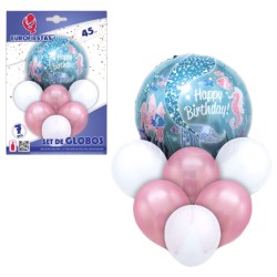 Zestaw balonów Syrenka Mermaid 7 sztuk
