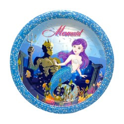 Zestaw kubeczki talerzyki dekoracja Syrenka Arielka Mermaid