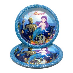 Zestaw kubeczki talerzyki dekoracja Syrenka Arielka Mermaid