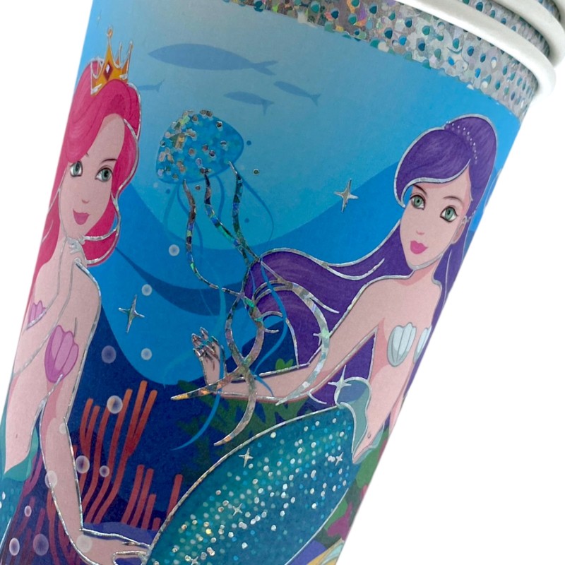 Zestaw kubeczki talerzyki dekoracja Syrenka Arielka Mermaid