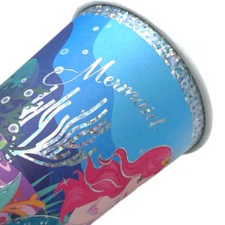 Zestaw kubeczki talerzyki dekoracja Syrenka Arielka Mermaid