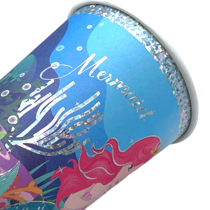 Zestaw kubeczki talerzyki dekoracja Syrenka Arielka Mermaid