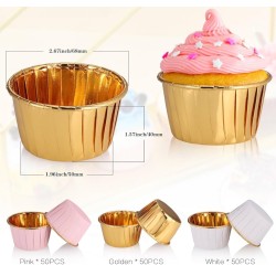 Złote Różowe Foremki do babeczek papilotki Foremka Muffinki