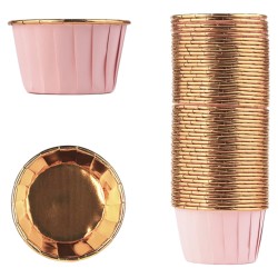 Złote Różowe Foremki do babeczek papilotki Foremka Muffinki