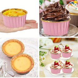 Złote Różowe Foremki do babeczek papilotki Foremka Muffinki