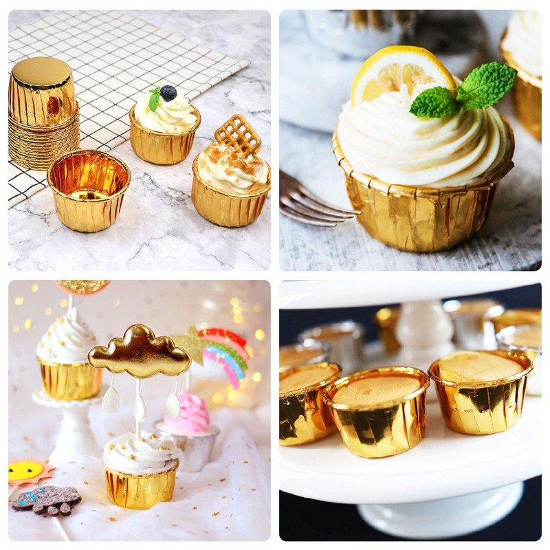 Złote Foremki do babeczek papilotki Foremka Muffinki