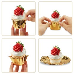 Złote Foremki do babeczek papilotki Foremka Muffinki