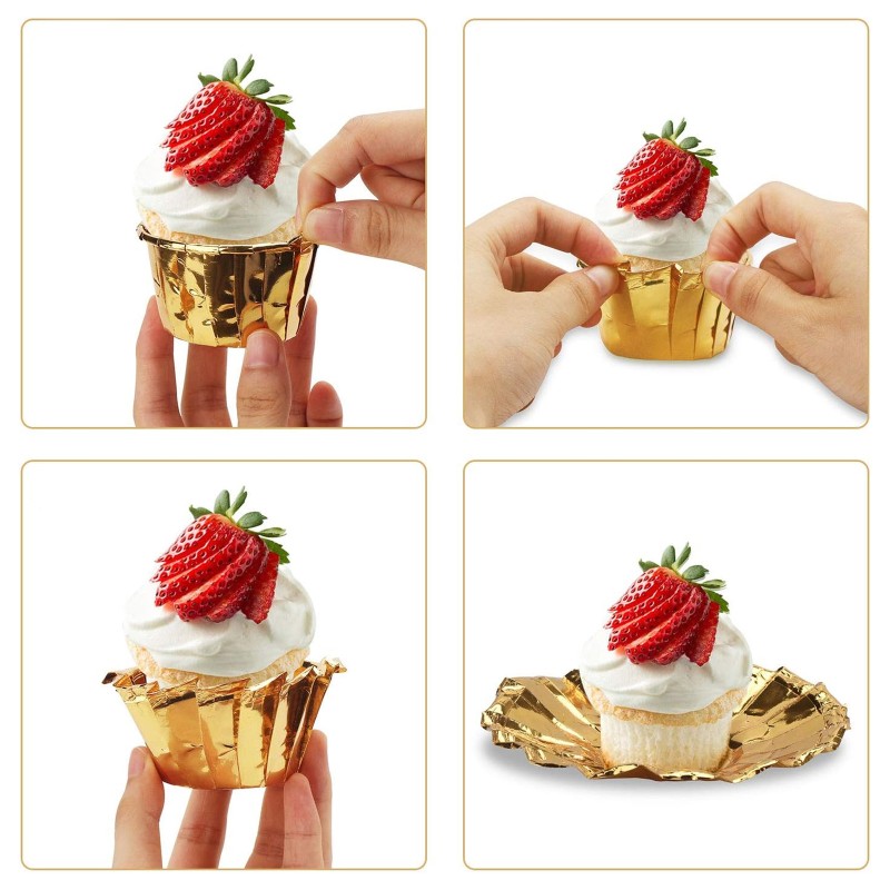 Złote Foremki do babeczek papilotki Foremka Muffinki