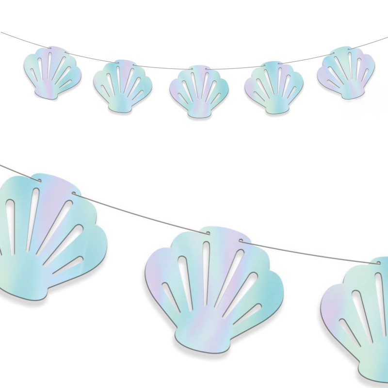 Girlanda dekoracyjna muszelki muszle opalizujące Syrenka