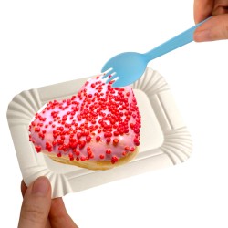 Zestaw talerzyki i sztućce do tortu 5 szt.