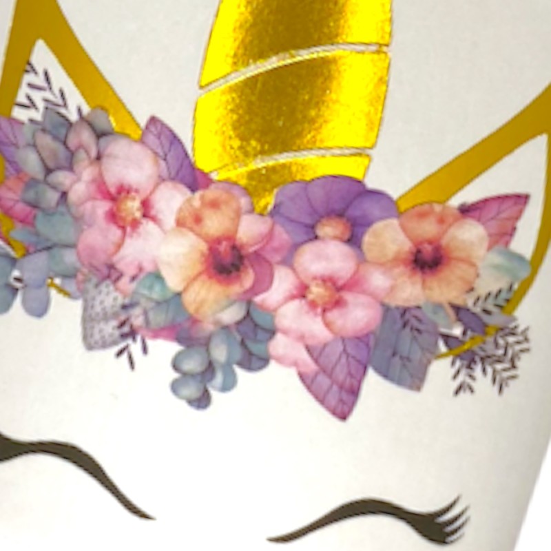 Kubeczki papierowe jednorożec kwiatki 10 szt