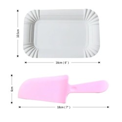 Zestaw talerzyki i sztućce do tortu 5 szt.