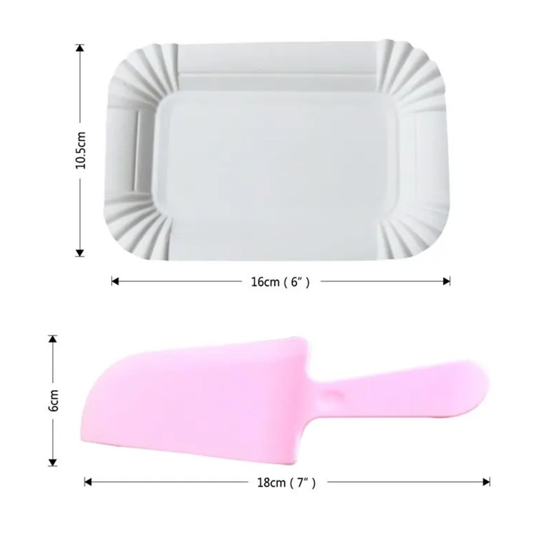 Zestaw talerzyki i sztućce do tortu 5 szt.