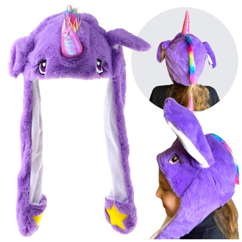 Czapka Jednorożec z ruchomymi uszami