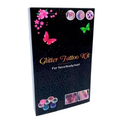 Zestaw do robienia tatuaży Tatuaże brokatowe BROKATY Tattoo Glitter Kit
