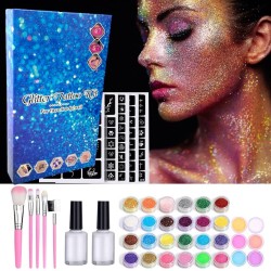 Zestaw do robienia tatuaży Tatuaże brokatowe BROKATY Tattoo Glitter Kit