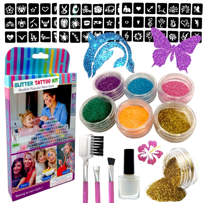 Zestaw do robienia tatuaży Glitter Kit