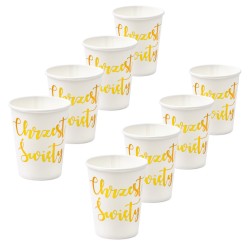 Kubeczki papierowe Chrzest Święty 8 szt