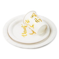 Kubeczki papierowe Chrzest Święty 8 szt