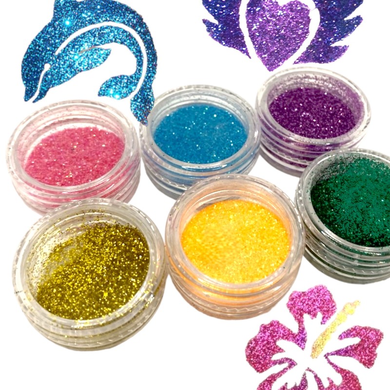 Zestaw do robienia tatuaży brokatowych Glitter Tattoo Kit 73 el.