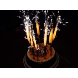 Fontanna tortowa ZŁOTA ZŁOTE Race na tort 12 cm 2 szt