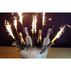 Fontanna tortowa ZŁOTA ZŁOTE Race na tort 12 cm 2 szt