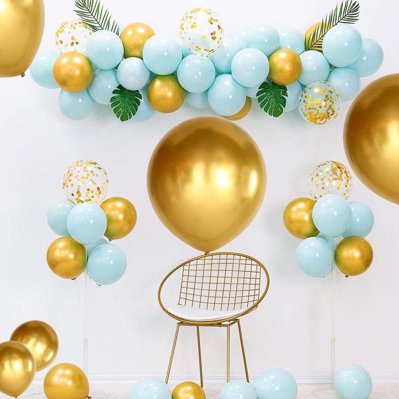 Duże Balony lateksowe 18 cali złote chrom Glossy 45cm