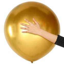 Duże Balony lateksowe 18 cali złote chrom Glossy 45cm