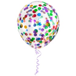 7753 Balony lateksowe z konfetti mix kolorów 12 cali 30 cm