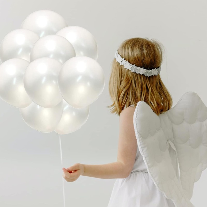 Balony lateksowe białe perłowe 10 cali