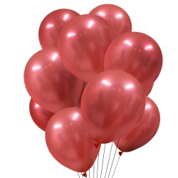 Balony lateksowe czerwone perłowe 10 cali 100 szt