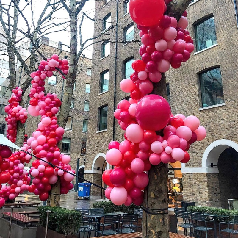 Balony róż fuksja lateksowe 10 cali 25cm