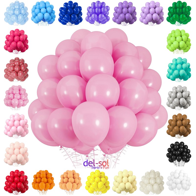 Balony róż lateksowe 10" 25cm różowe
