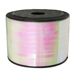 Wstążka plastikowa do balonów prezentów PERŁOWA holo 90m