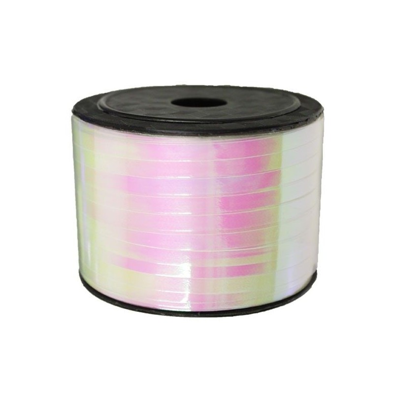 Wstążka plastikowa do balonów prezentów PERŁOWA holo 90m