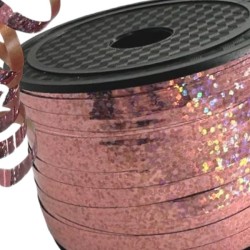Wstążka plastikowa Rose Gold hologramowa 92m