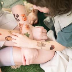 Tatuaże zmywalne Leśni przyjaciele 20szt. zestaw