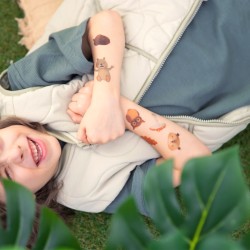 Tatuaże zmywalne Leśni przyjaciele 20szt. zestaw