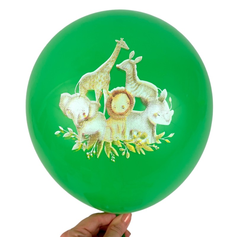 Zestaw balonów lateksowych safari zwierzęta 5szt 30cm