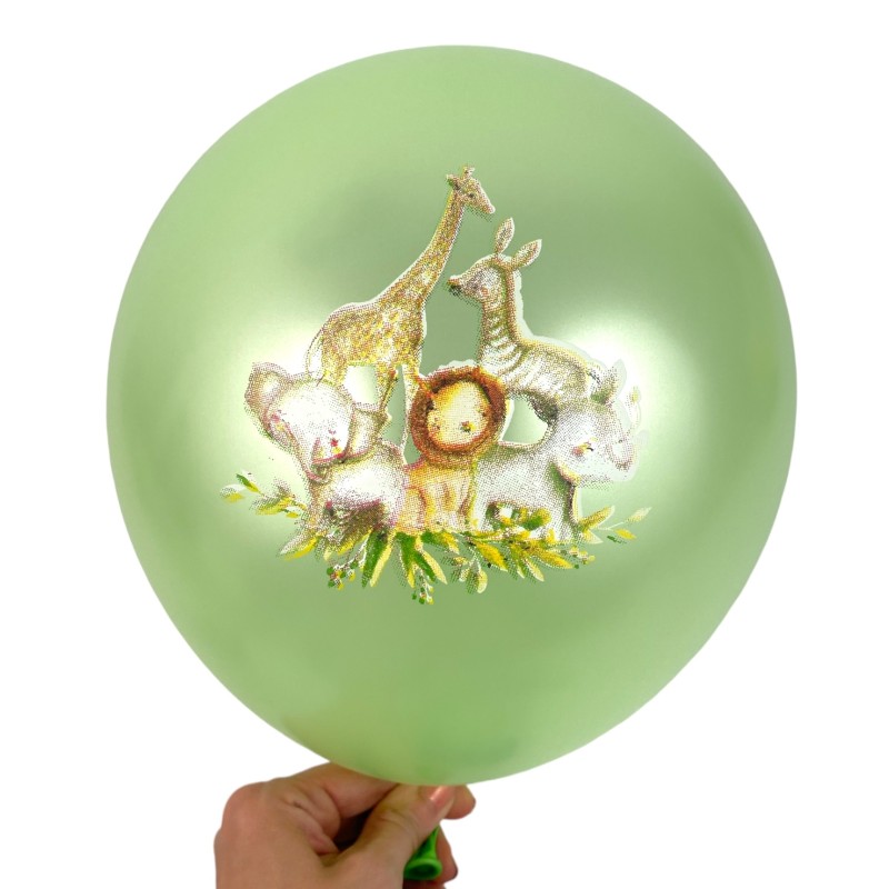 Zestaw balonów lateksowych safari zwierzęta 5szt 30cm