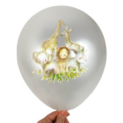 Zestaw balonów lateksowych safari zwierzęta 5szt 30cm