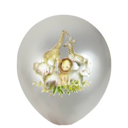 Zestaw balonów lateksowych safari zwierzęta 5szt 30cm