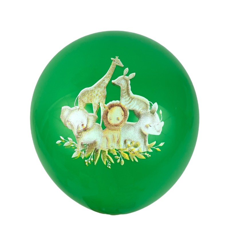 Zestaw balonów lateksowych safari zwierzęta 5szt 30cm