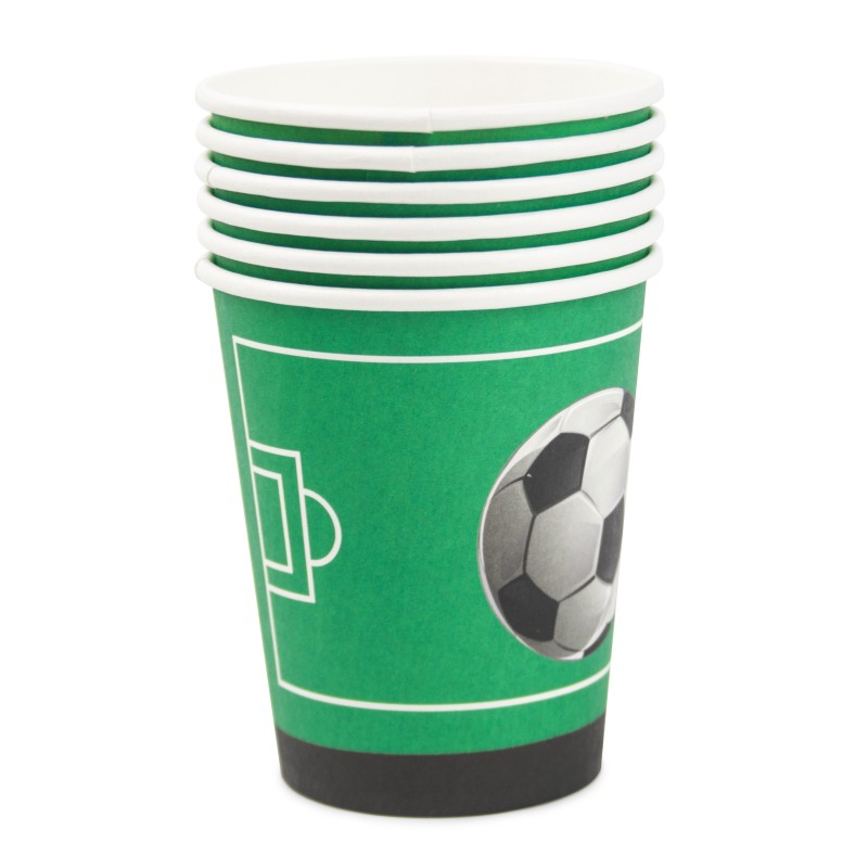 Kubeczki papierowe Piłka nożna futbol 6szt