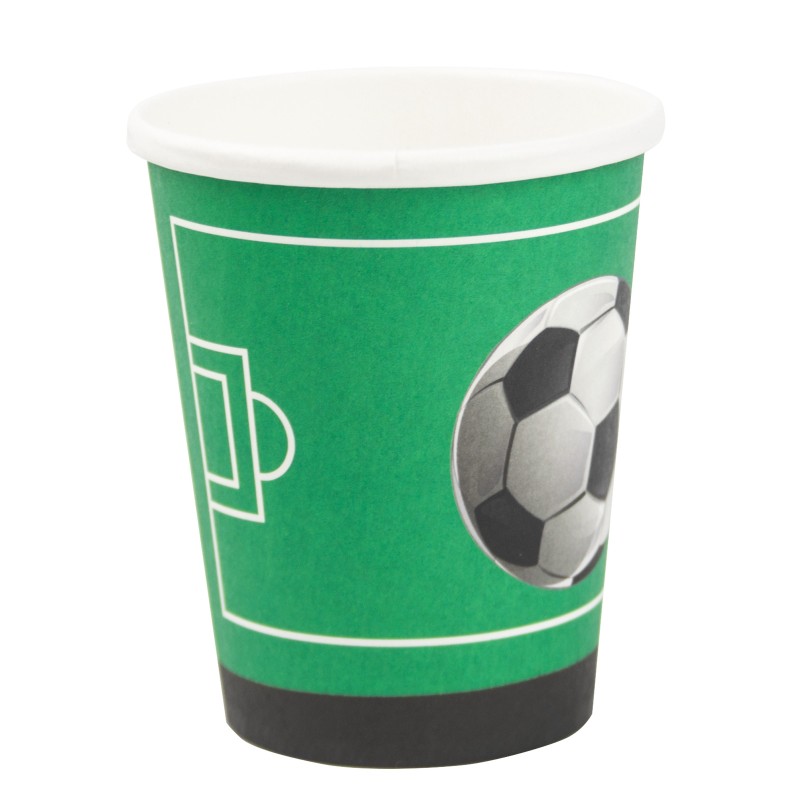 Kubeczki papierowe Piłka nożna futbol 6szt
