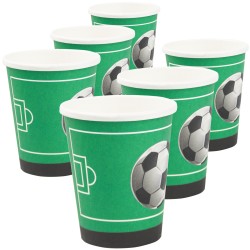 Kubeczki papierowe Piłka nożna futbol 6szt